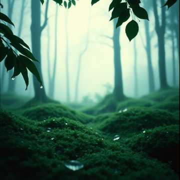 Rain Breathes In Green